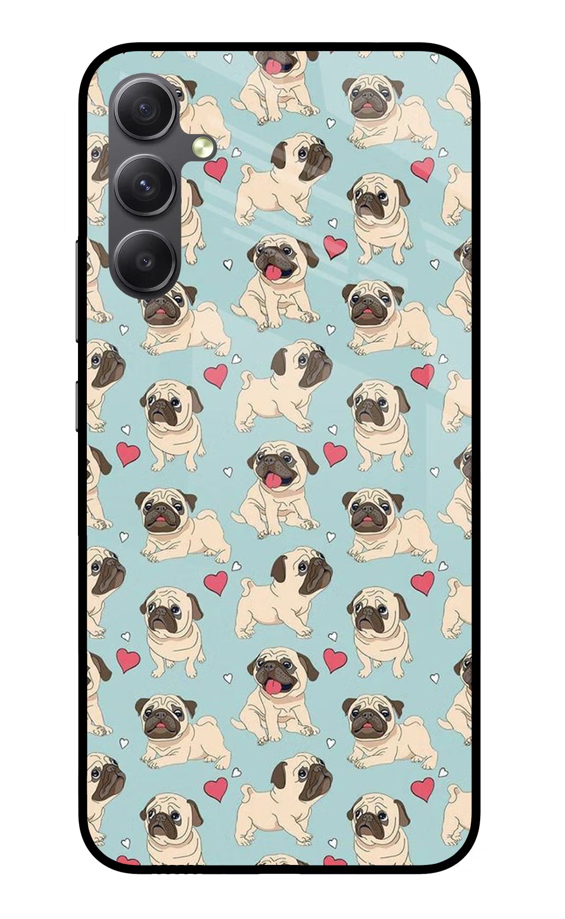 Pug Dog Samsung A34 5G Glass Case Back Cover by Casekaro