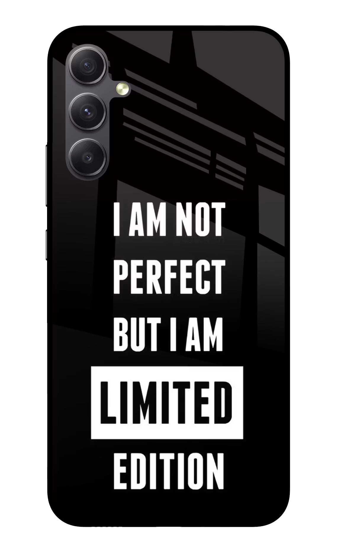 I Am Not Perfect But I Am Limited Edition Samsung A34 5G Glass Case Back Cover by Casekaro