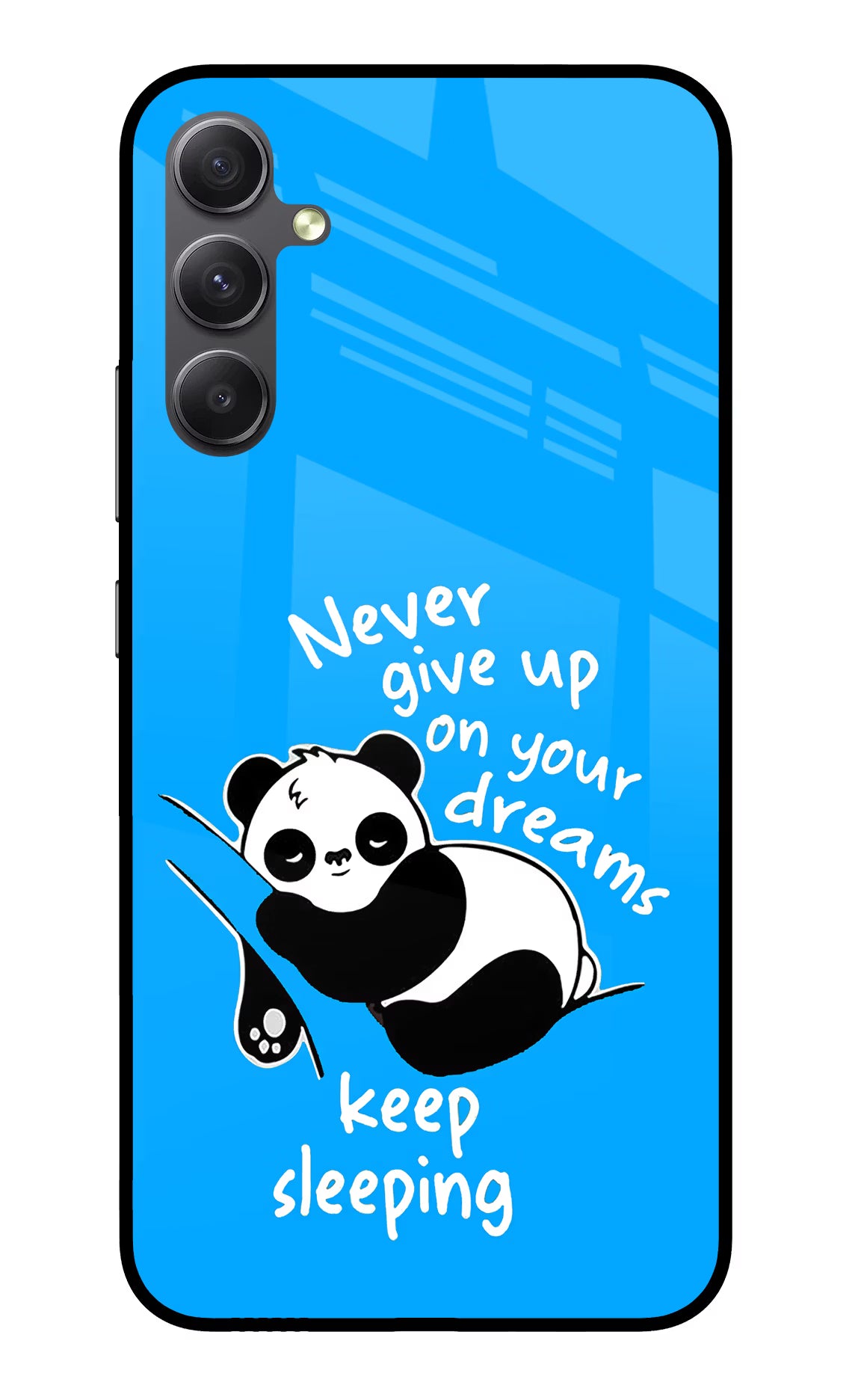 Keep Sleeping Samsung A34 5G Glass Case Back Cover by Casekaro
