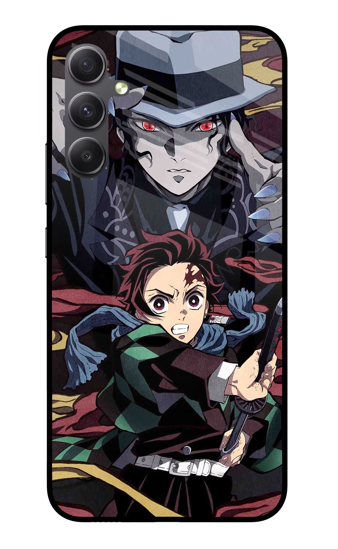 Demon Slayer Samsung A34 5G Glass Case - Demon Slayer Samsung A34 5G Glass Case Demon Slayer Samsung A34 5G Glass Case