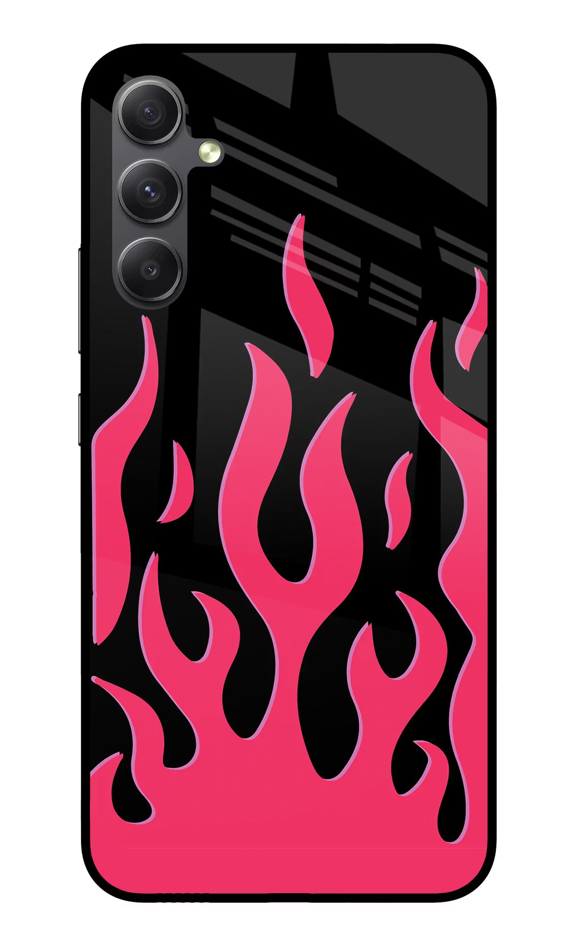 Fire Flames Samsung A34 5G Glass Case Back Cover by Casekaro