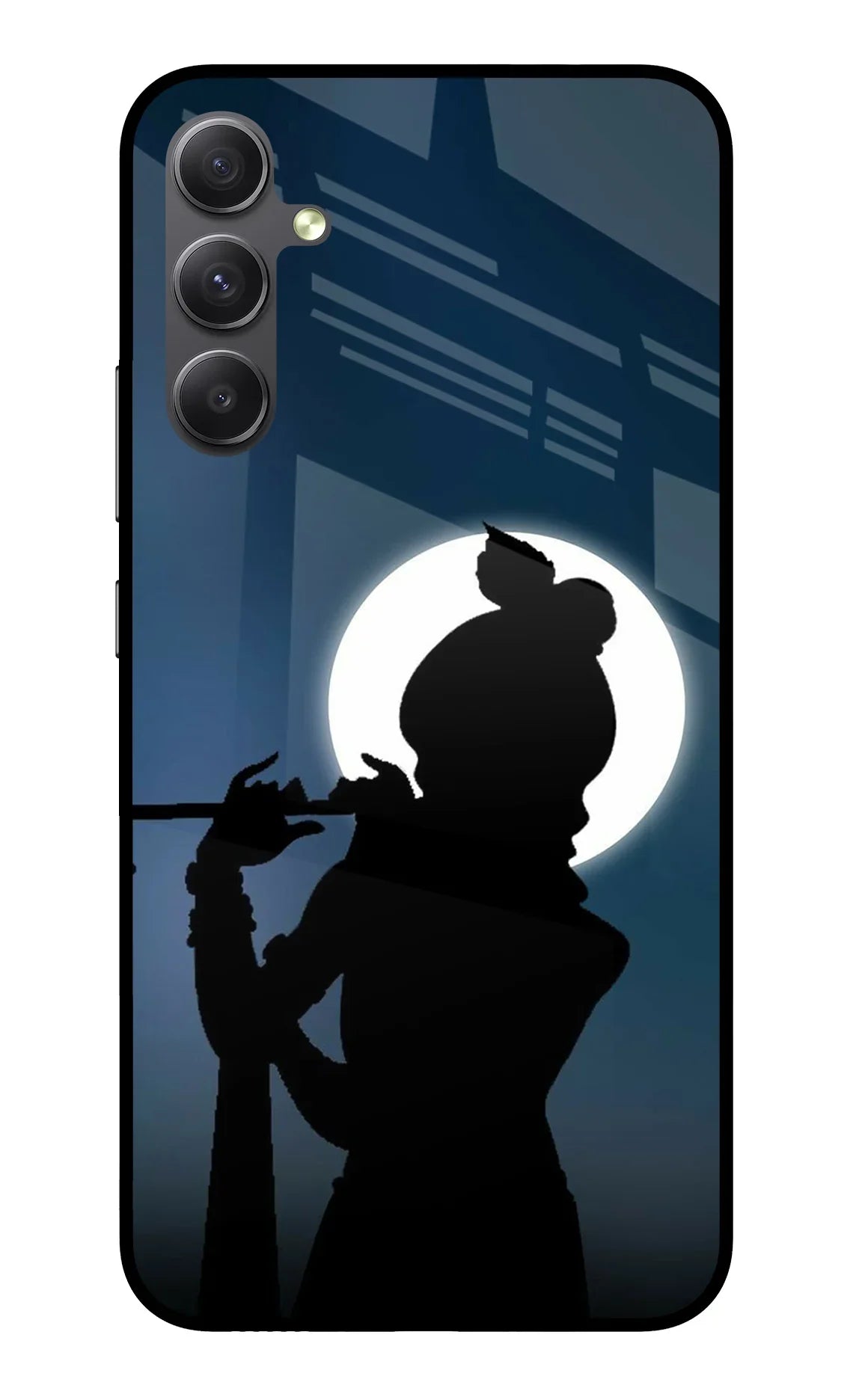 Shri Krishna Silhouette Samsung A34 5G Glass Case - Shri Krishna Silhouette Samsung A34 5G Glass Case Shri Krishna Silhouette Samsung A34 5G Glass Case