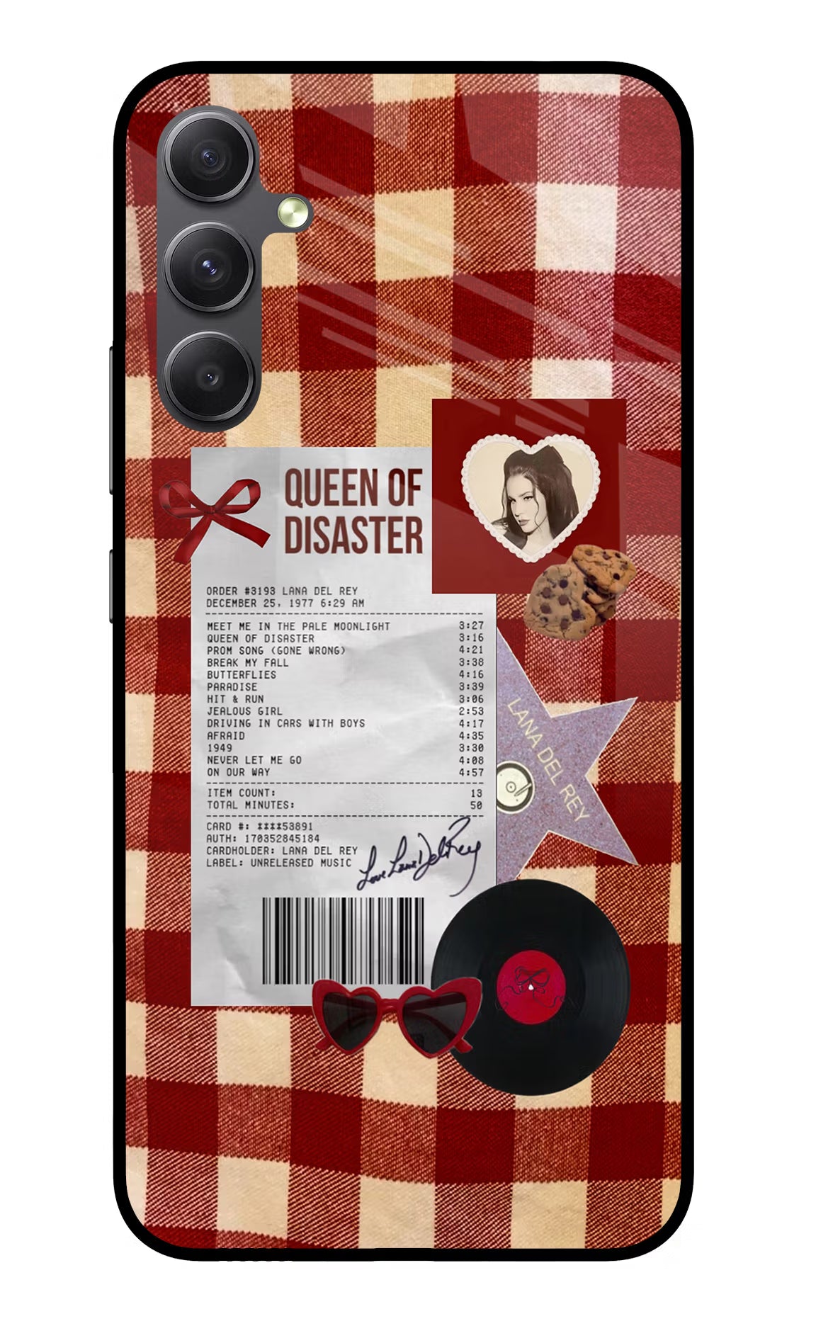 Queen of Disaster Samsung A34 5G Glass Case - Queen of Disaster Samsung A34 5G Glass Case Queen of Disaster Samsung A34 5G Glass Case