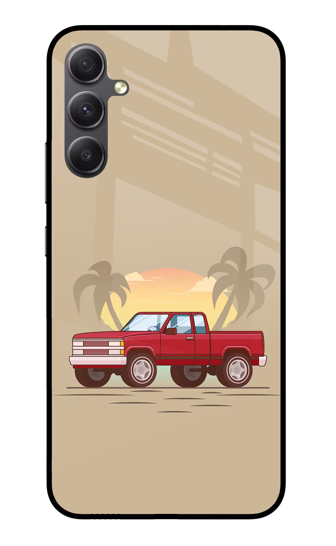 Desert Classic Drive Samsung A34 5G Glass Case Back Cover by Casekaro