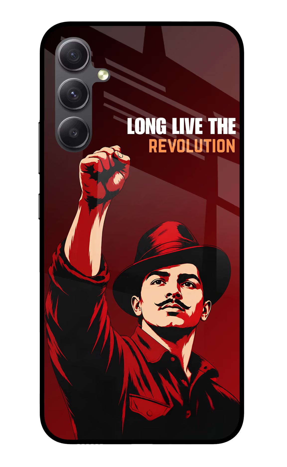 Bhagat Singh Revolution Samsung A34 5G Glass Case - Bhagat Singh Revolution Samsung A34 5G Glass Case Bhagat Singh Revolution Samsung A34 5G Glass Case