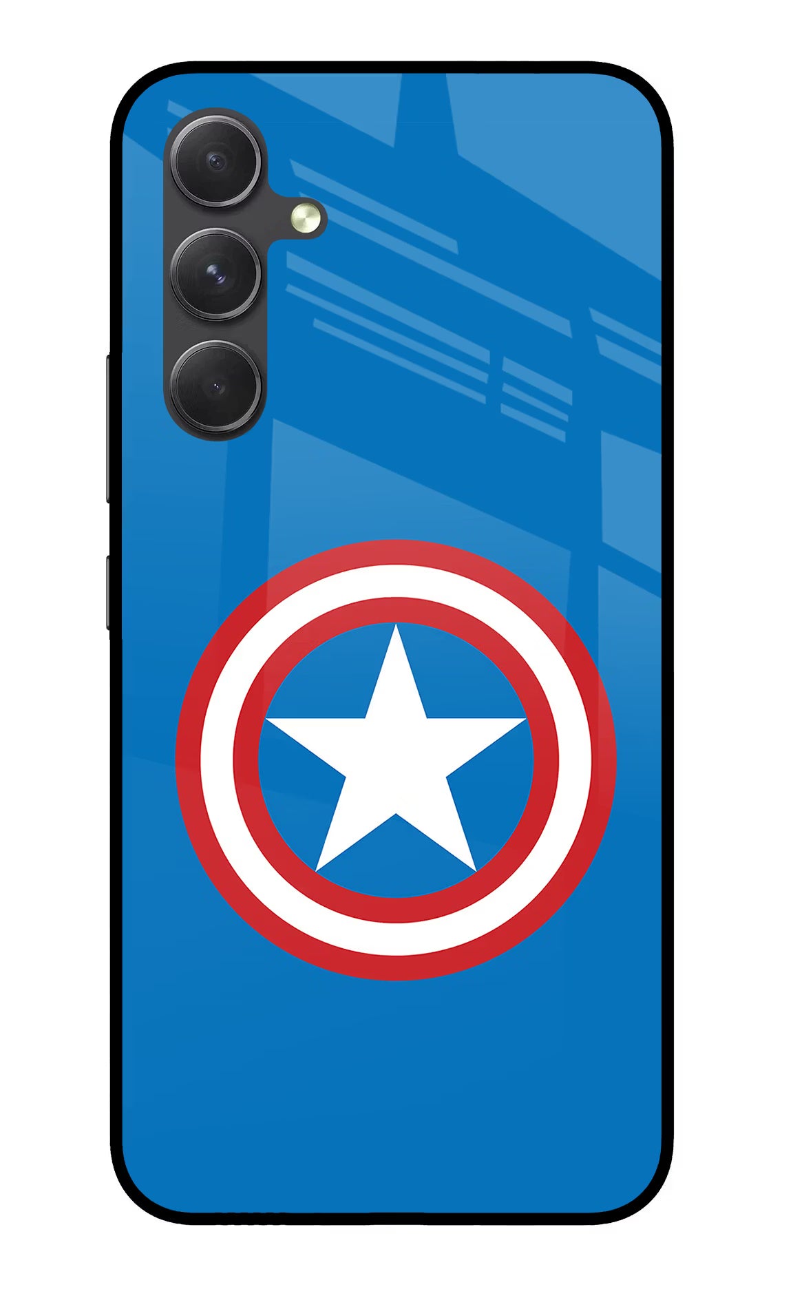 Captain America Logo Samsung A54 5G Glass Case - Captain America Logo Samsung A54 5G Glass Case Captain America Logo Samsung A54 5G Glass Case