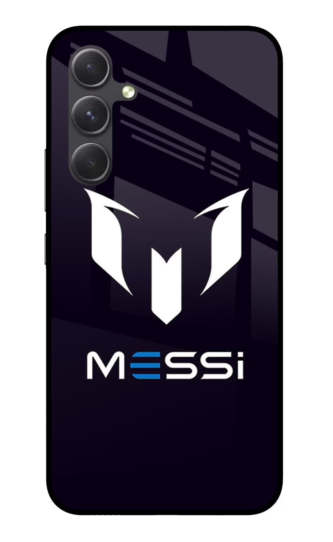 Messi Logo Samsung A54 5G Back Cover - Messi Logo Samsung A54 5G Glass Case Back Cover by Casekaro Messi Logo Samsung A54 5G Glass Case Back Cover by Casekaro