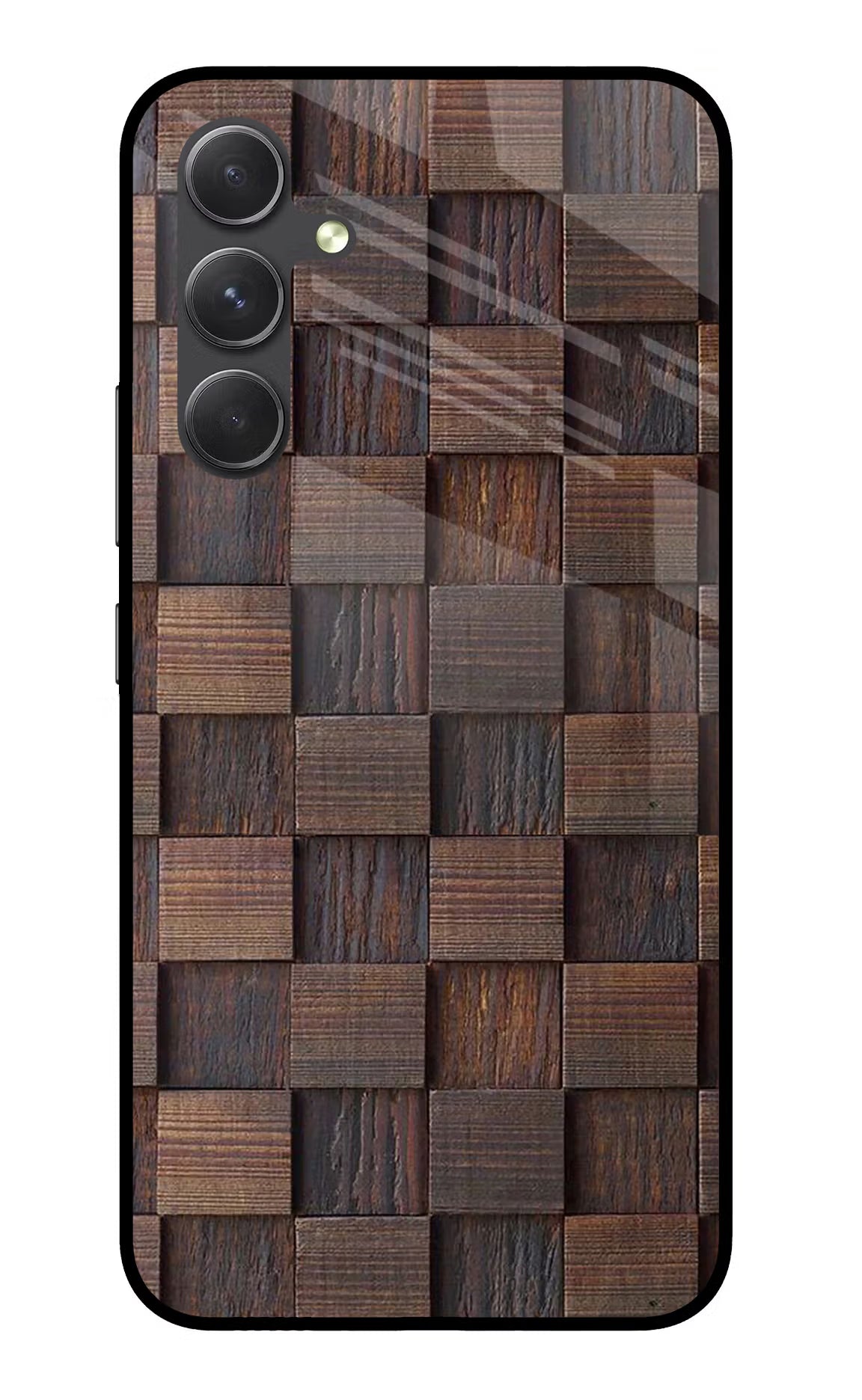 Wooden Cube Design Samsung A54 5G Back Cover - Wooden Cube Design Samsung A54 5G Glass Case Back Cover by Casekaro Wooden Cube Design Samsung A54 5G Glass Case Back Cover by Casekaro
