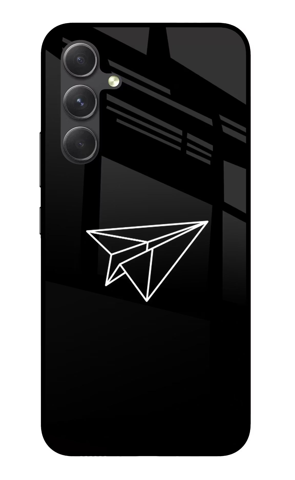 Paper Plane White Samsung A54 5G Glass Case - Paper Plane White Samsung A54 5G Glass Case Paper Plane White Samsung A54 5G Glass Case