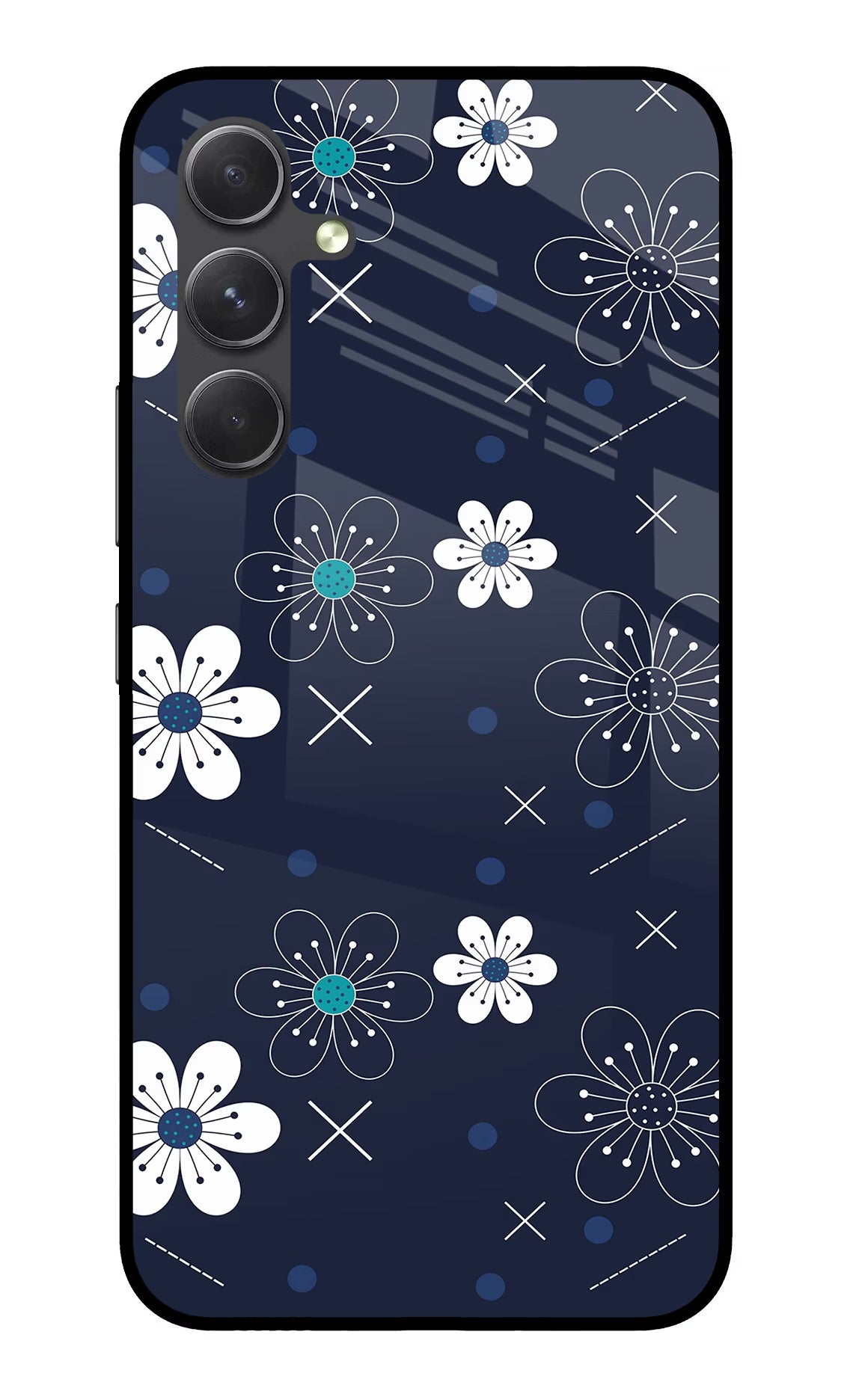 Flowers Samsung A54 5G Glass Case - Flowers Samsung A54 5G Glass Case Flowers Samsung A54 5G Glass Case