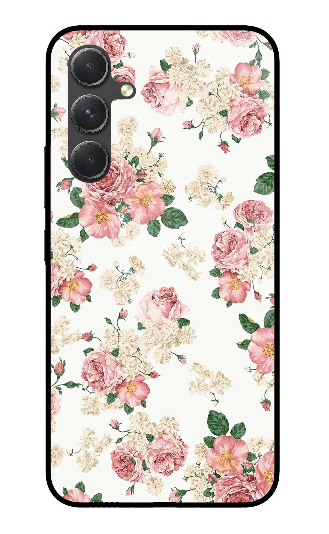 Flowers Samsung A54 5G Glass Case - Flowers Samsung A54 5G Glass Case Flowers Samsung A54 5G Glass Case