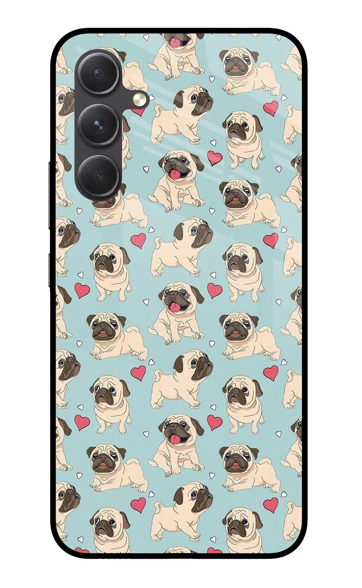 Pug Dog Samsung A54 5G Back Cover - Pug Dog Samsung A54 5G Glass Case Back Cover by Casekaro Pug Dog Samsung A54 5G Glass Case Back Cover by Casekaro