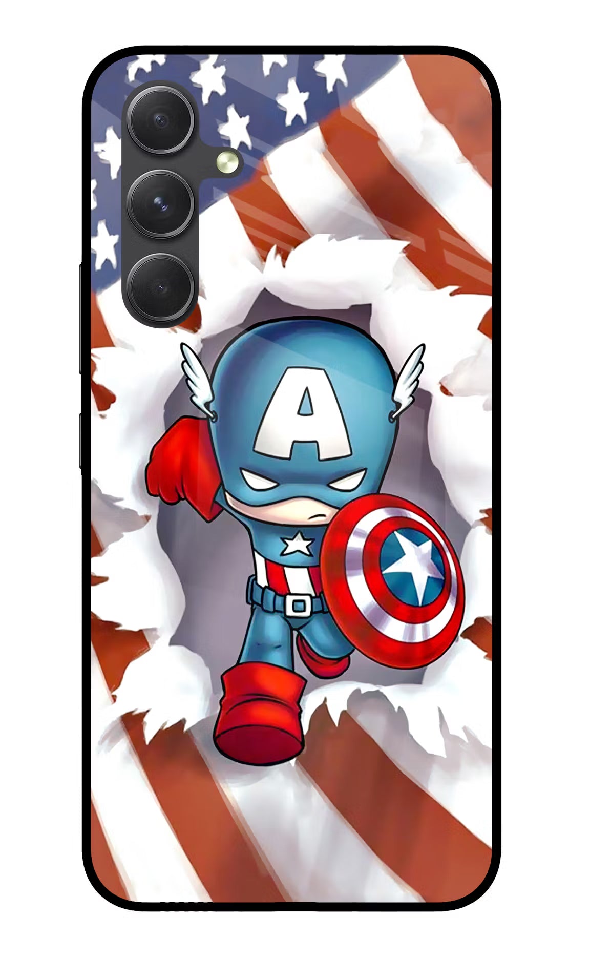 Captain America Samsung A54 5G Glass Case - Captain America Samsung A54 5G Glass Case Captain America Samsung A54 5G Glass Case
