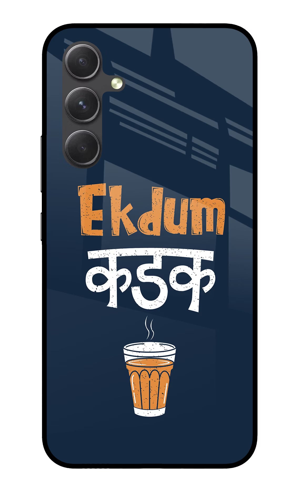 Ekdum Kadak Chai Samsung A54 5G Back Cover - Ekdum Kadak Chai Samsung A54 5G Glass Case Back Cover by Casekaro Ekdum Kadak Chai Samsung A54 5G Glass Case Back Cover by Casekaro