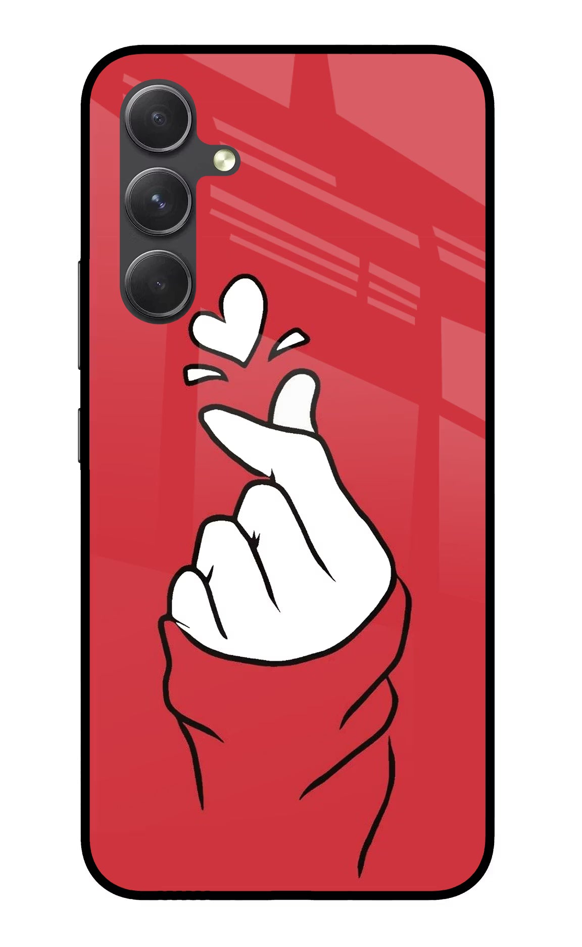 Korean Love Sign Samsung A54 5G Glass Case - Korean Love Sign Samsung A54 5G Glass Case Korean Love Sign Samsung A54 5G Glass Case