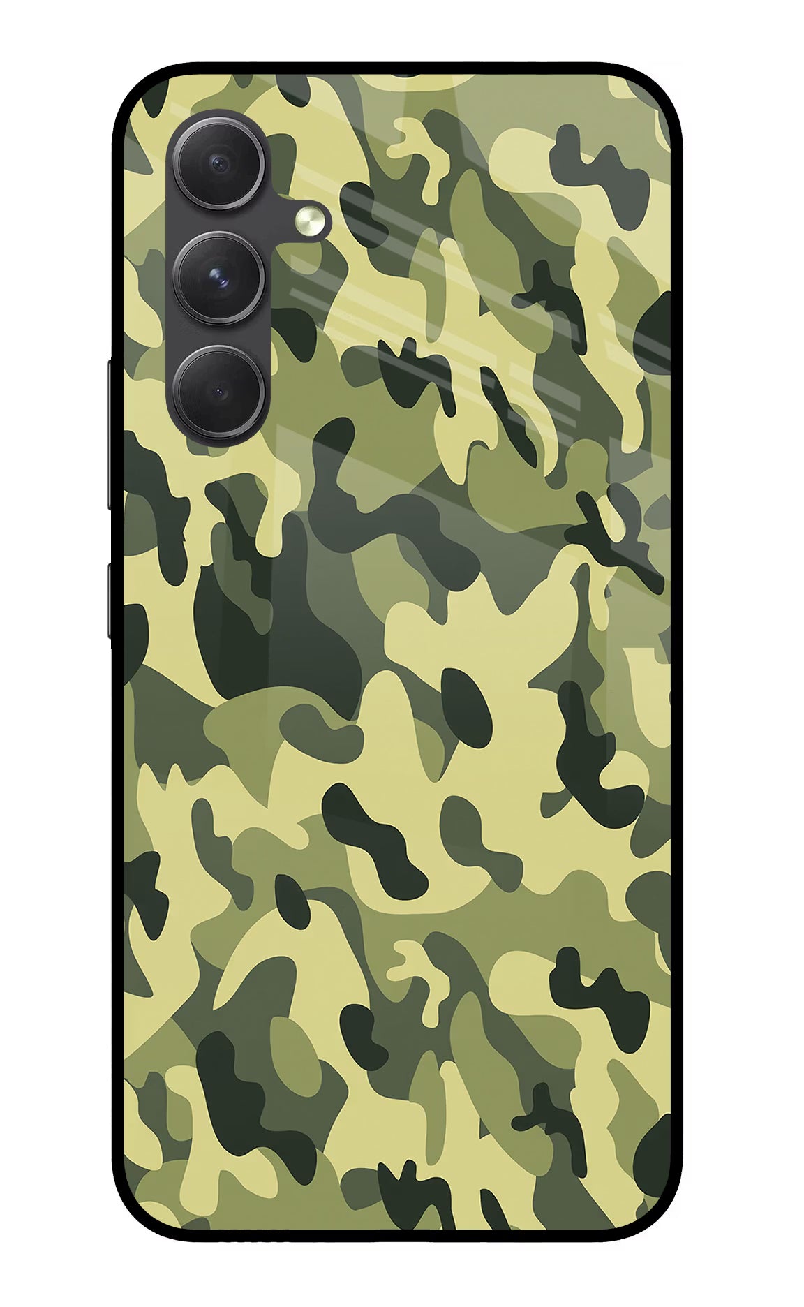 Camouflage Samsung A54 5G Back Cover - Camouflage Samsung A54 5G Glass Case Back Cover by Casekaro Camouflage Samsung A54 5G Glass Case Back Cover by Casekaro
