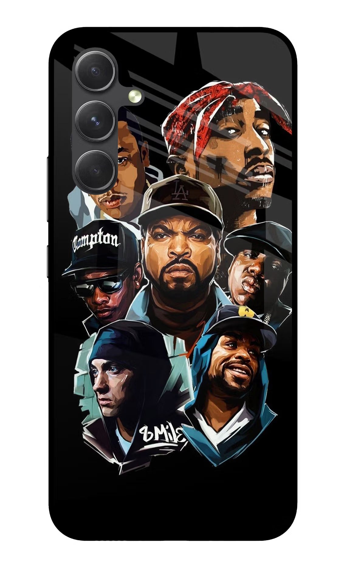 Rappers Samsung A54 5G Back Cover - Rappers Samsung A54 5G Glass Case Back Cover by Casekaro Rappers Samsung A54 5G Glass Case Back Cover by Casekaro