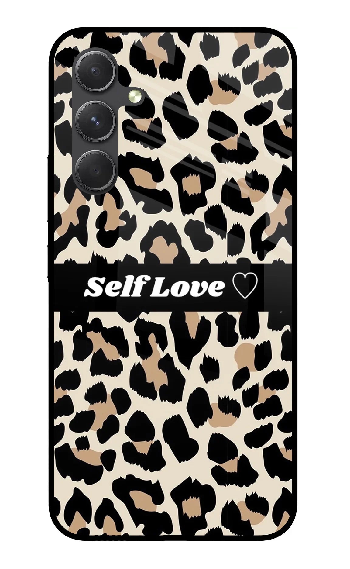 Leopard Print Self Love Samsung A54 5G Glass Case - Leopard Print Self Love Samsung A54 5G Glass Case Leopard Print Self Love Samsung A54 5G Glass Case