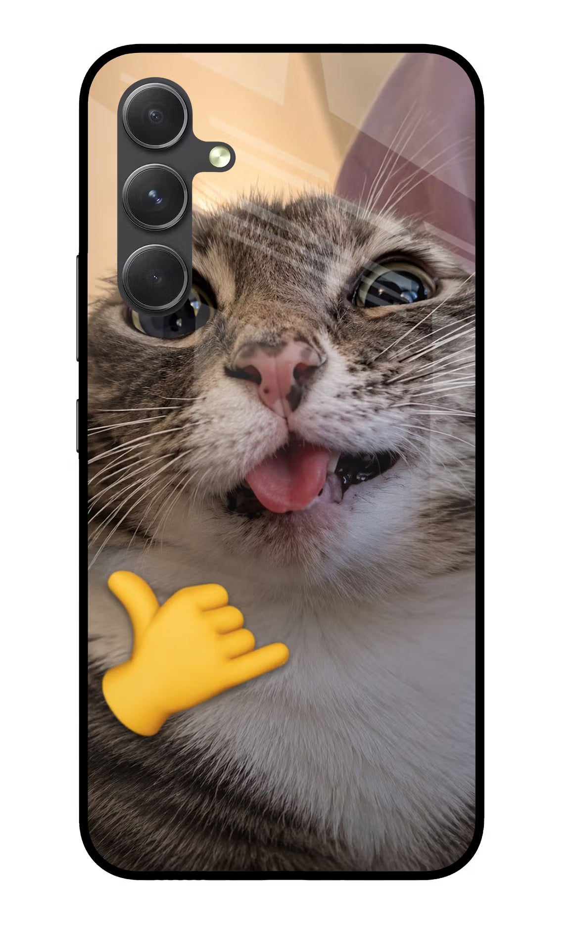 Silly Cat Call Samsung A54 5G Glass Case - Silly Cat Call Samsung A54 5G Glass Case Silly Cat Call Samsung A54 5G Glass Case