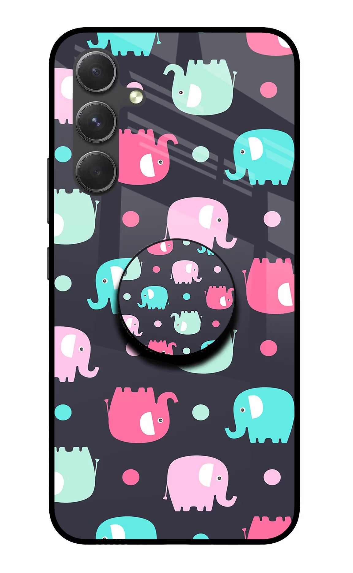 Baby Elephants Samsung A54 5G Glass Case - Baby Elephants Samsung A54 5G Glass Case Baby Elephants Samsung A54 5G Glass Case