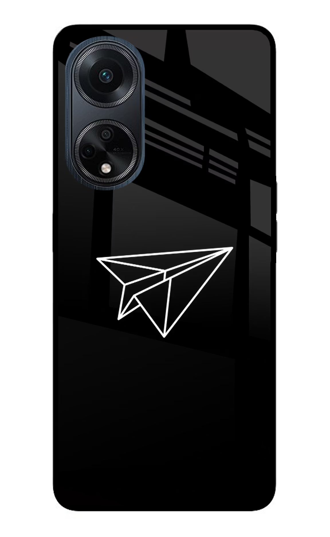 Paper Plane White Oppo F23 Glass Case - Paper Plane White Oppo F23 Glass Case Paper Plane White Oppo F23 Glass Case