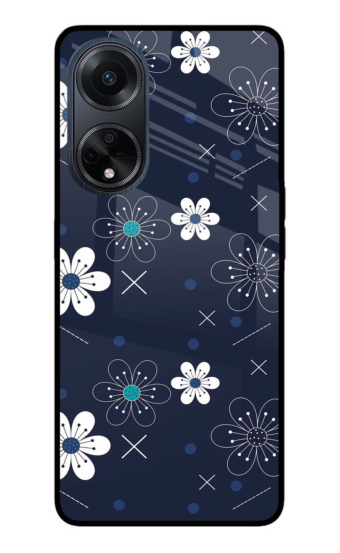 Flowers Oppo F23 Glass Case - Flowers Oppo F23 Glass Case Flowers Oppo F23 Glass Case