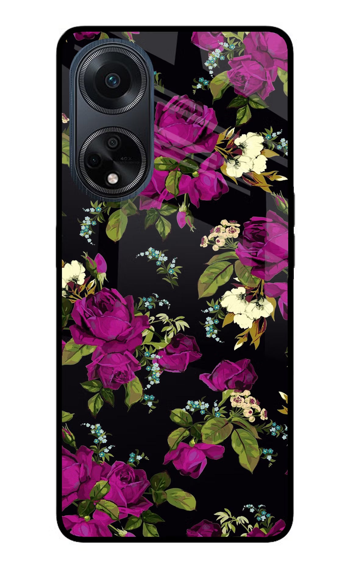 Flowers Oppo F23 Glass Case - Flowers Oppo F23 Glass Case Flowers Oppo F23 Glass Case