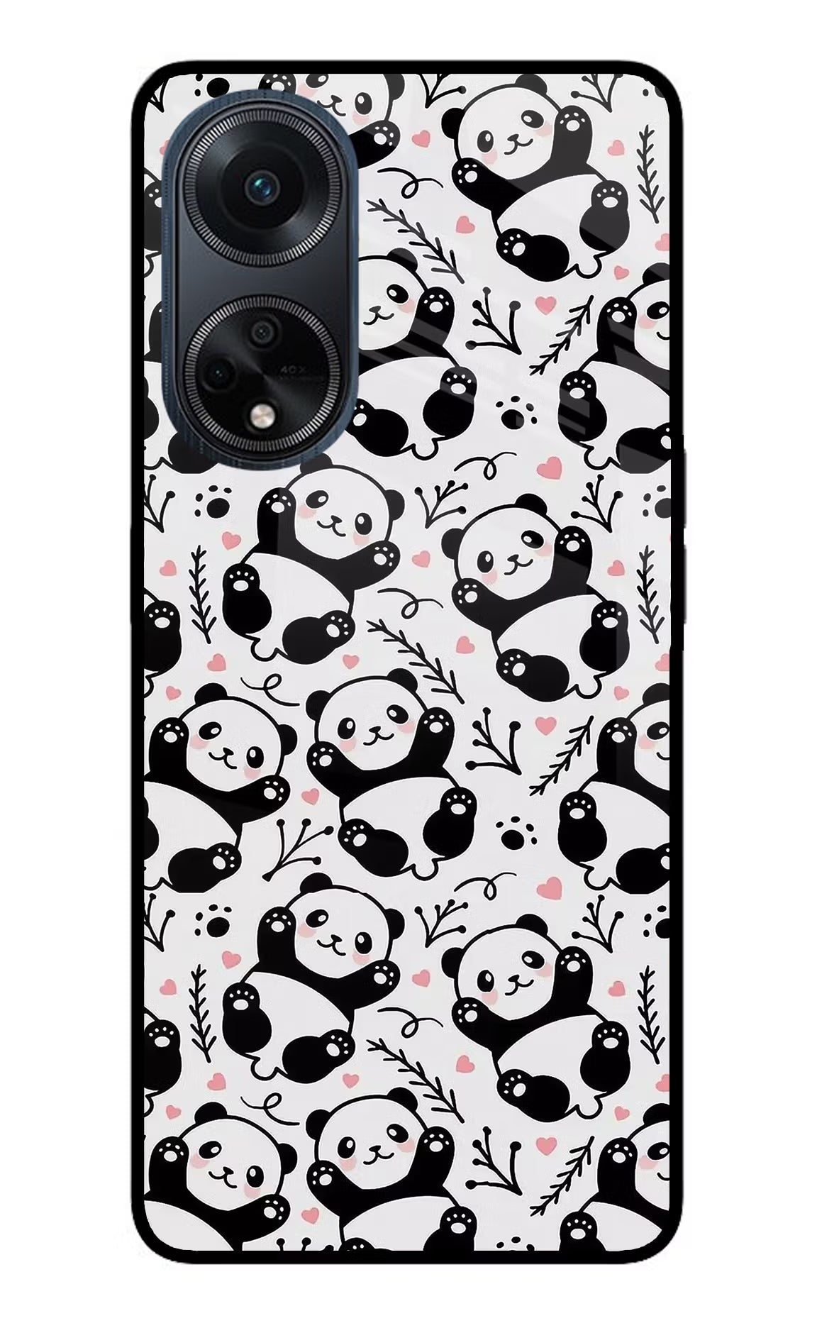 Cute Panda Oppo F23 Glass Case - Cute Panda Oppo F23 Glass Case Cute Panda Oppo F23 Glass Case
