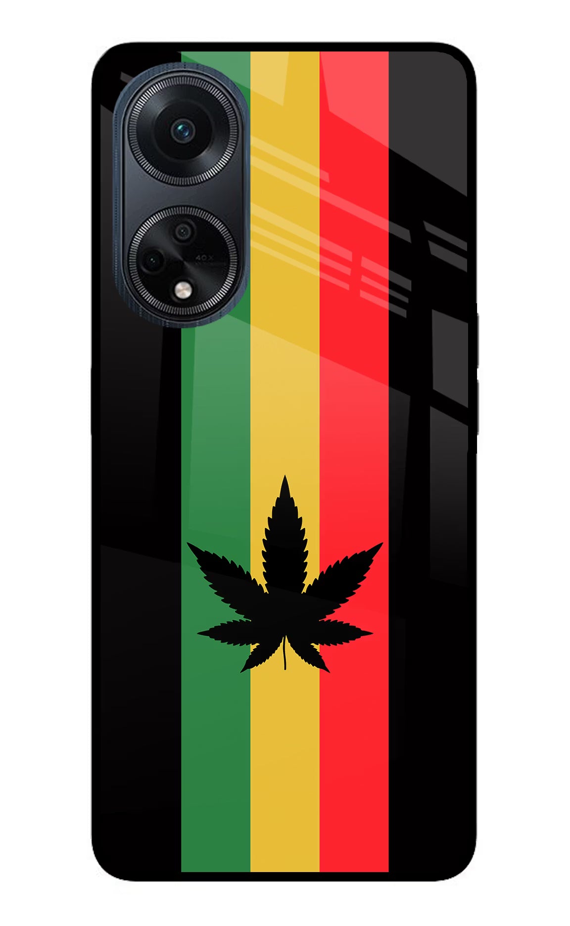 Weed Flag Oppo F23 Glass Case - Weed Flag Oppo F23 Glass Case Weed Flag Oppo F23 Glass Case