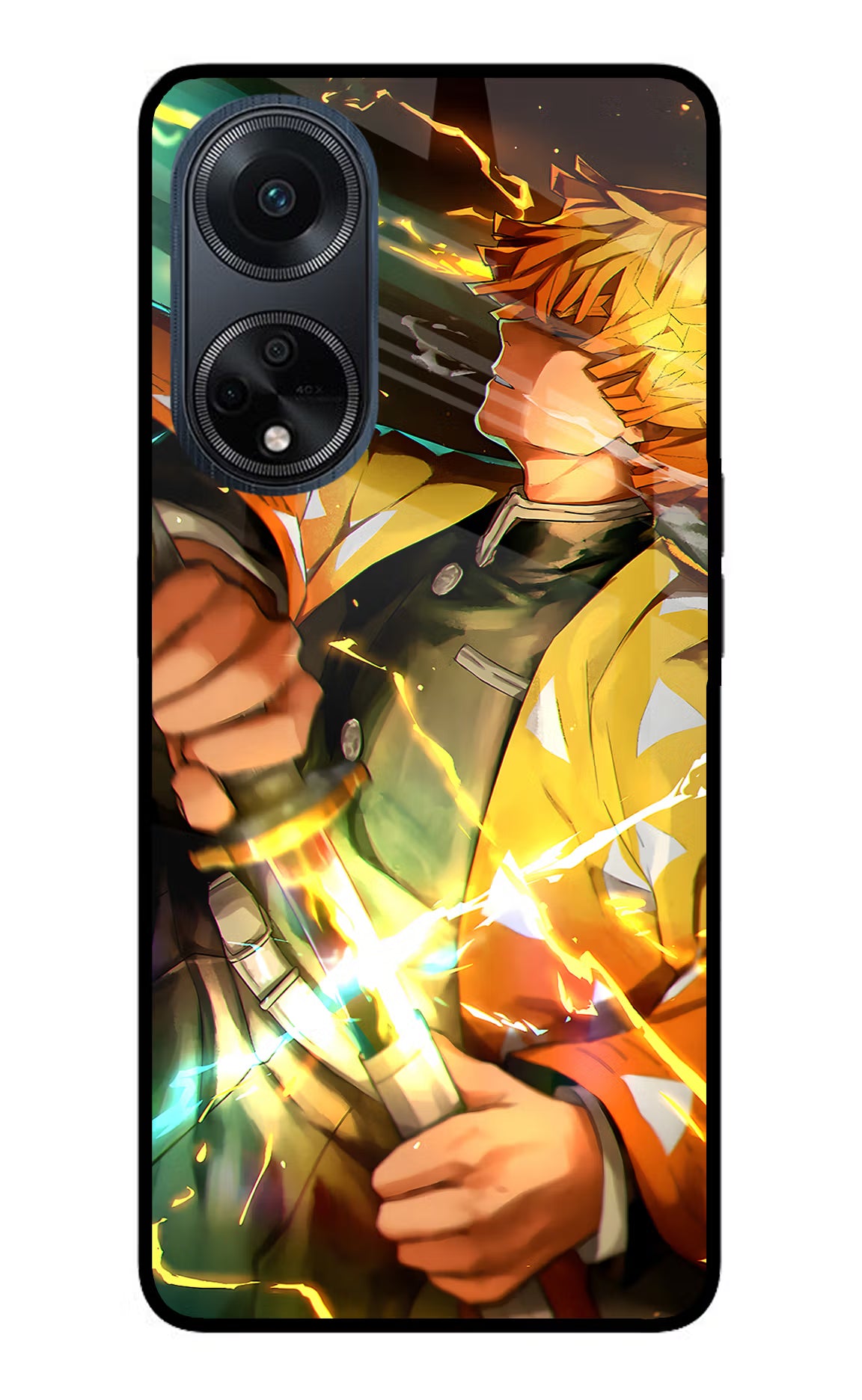Demon Slayer Oppo F23 Glass Case - Demon Slayer Oppo F23 Glass Case Demon Slayer Oppo F23 Glass Case