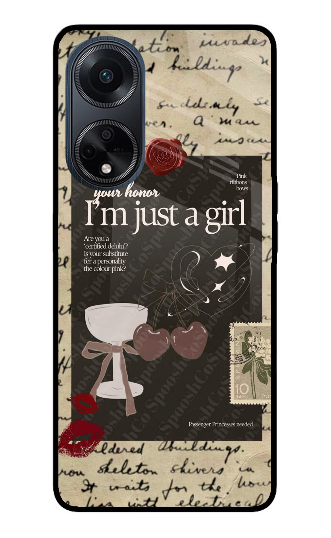 I am just a girl Oppo F23 Glass Case - I am just a girl Oppo F23 Glass Case I am just a girl Oppo F23 Glass Case
