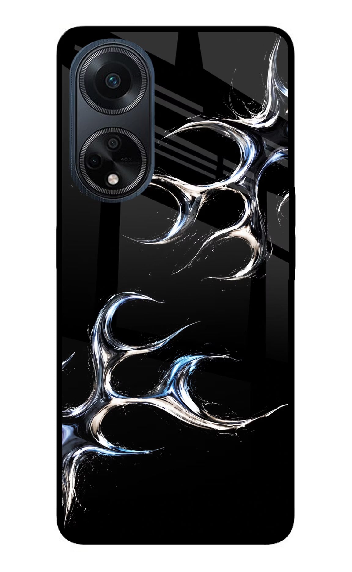 Chrome Tribal Oppo F23 Glass Case - Chrome Tribal Oppo F23 Glass Case Chrome Tribal Oppo F23 Glass Case
