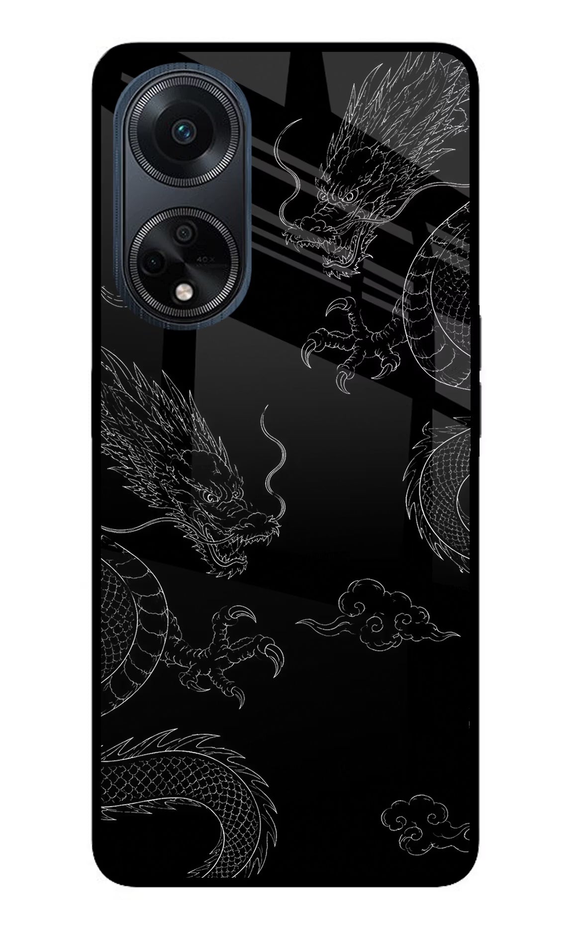 Twin Dragons Oppo F23 Glass Case - Twin Dragons Oppo F23 Glass Case Twin Dragons Oppo F23 Glass Case