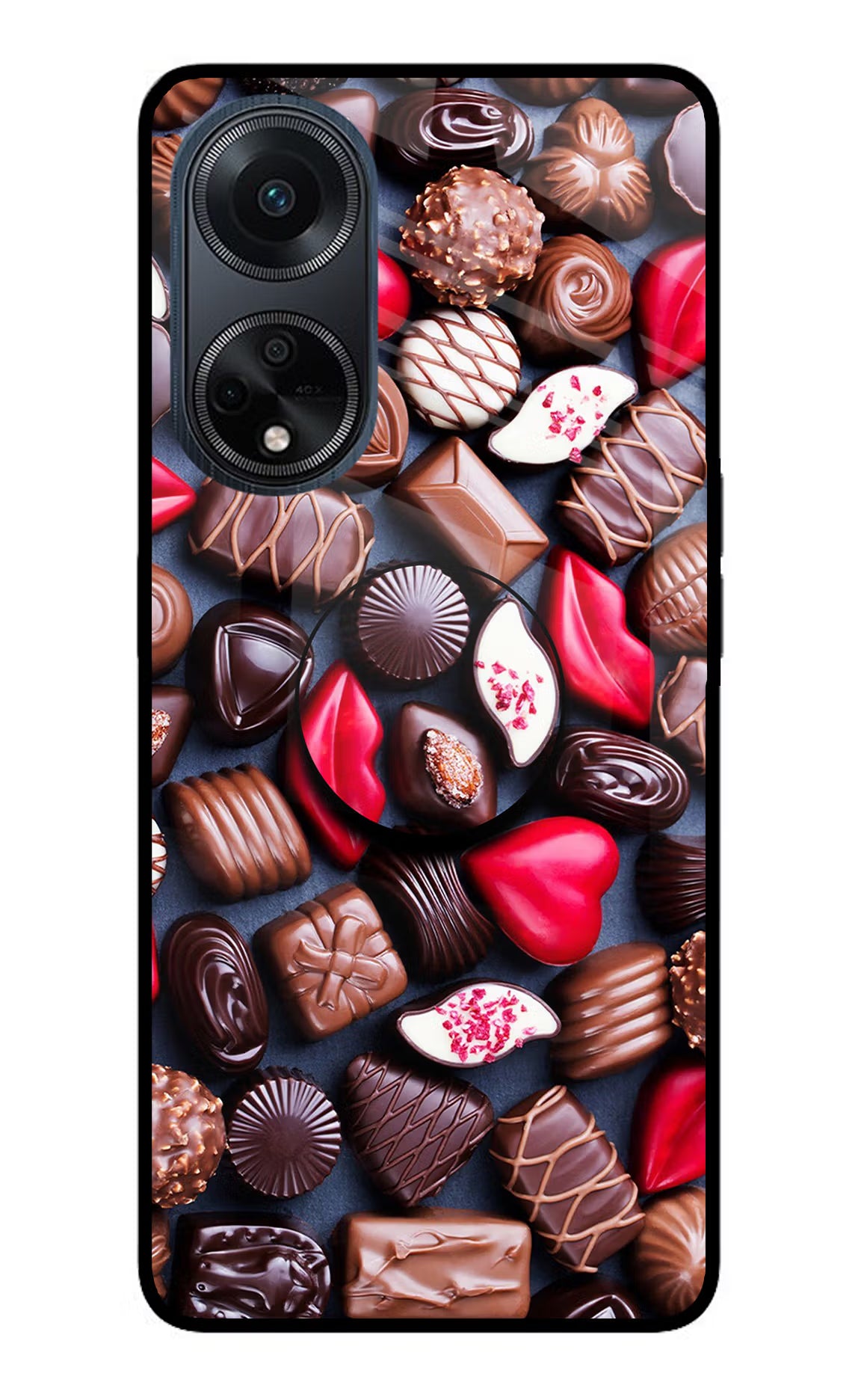Chocolates Oppo F23 Glass Case - Chocolates Oppo F23 Glass Case Chocolates Oppo F23 Glass Case