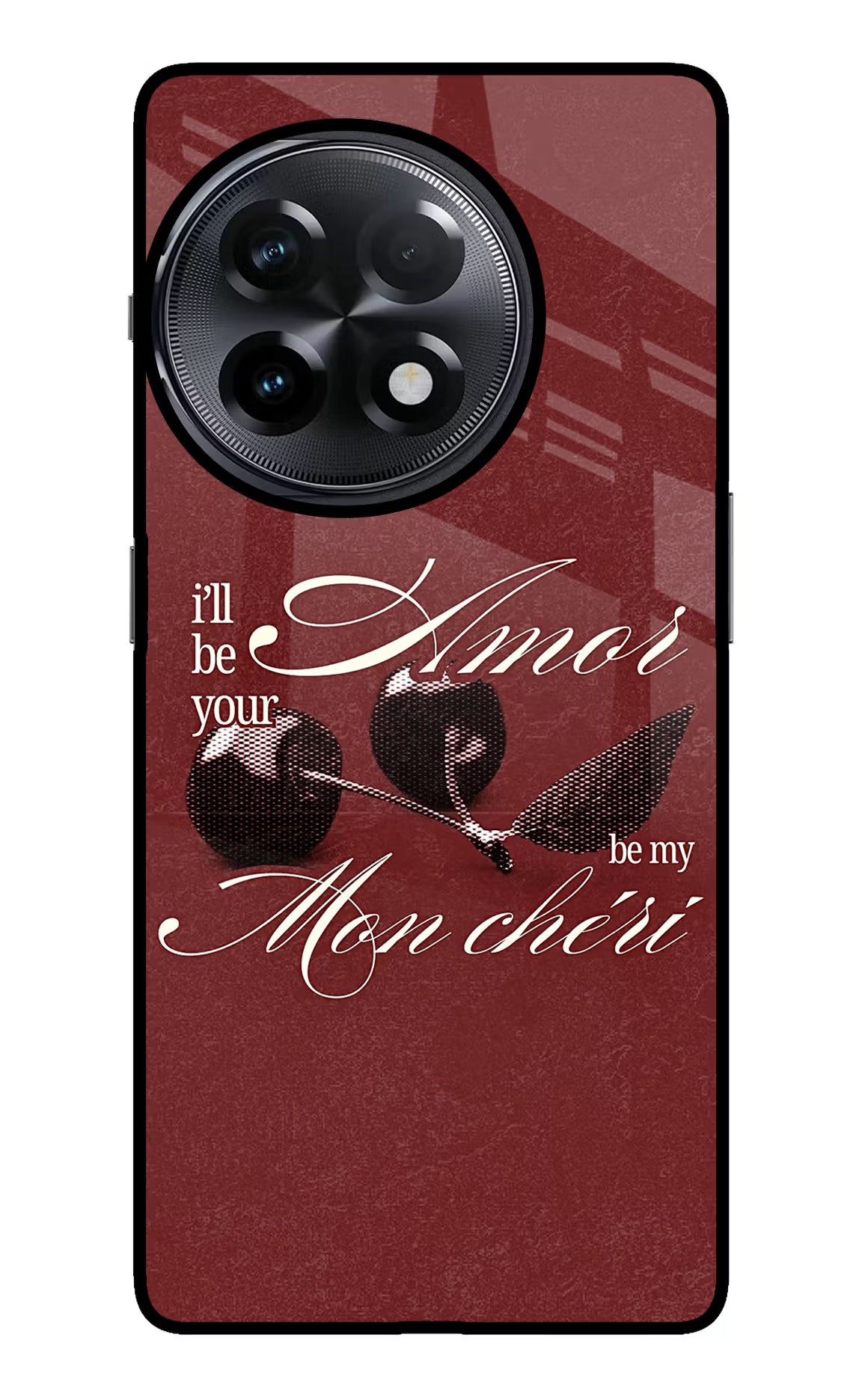 Velvet Cherry OnePlus 11R Glass Case - Velvet Cherry OnePlus 11R Glass Case Velvet Cherry OnePlus 11R Glass Case