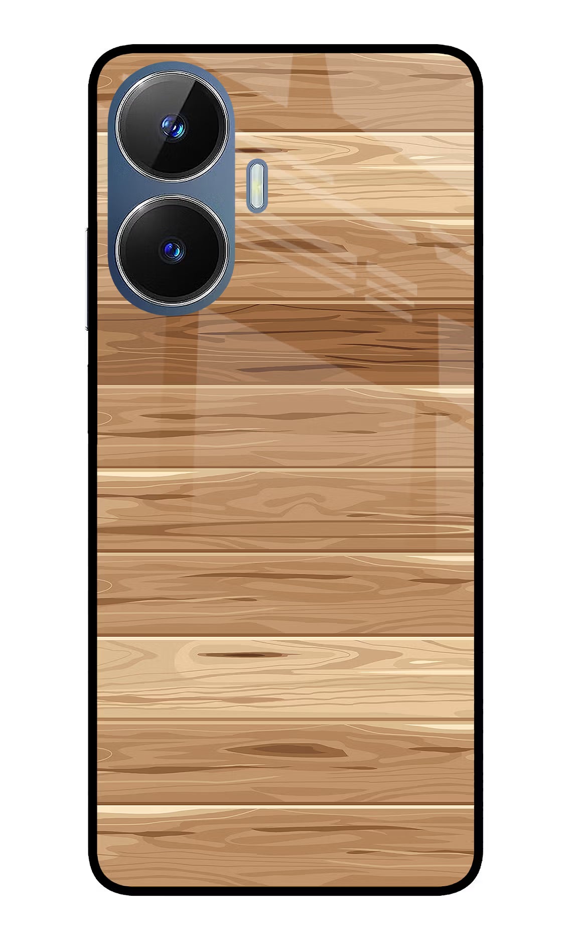 Wooden Vector Realme C55/N55 Glass Case - Wooden Vector Realme C55/N55 Glass Case Wooden Vector Realme C55/N55 Glass Case
