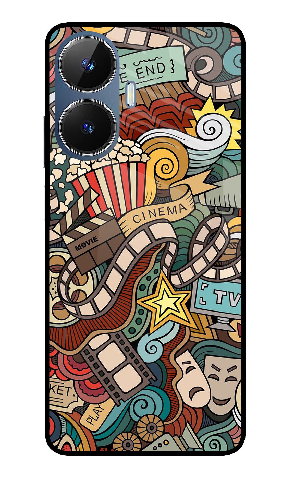 Cinema Abstract Realme C55/N55 Glass Case - Cinema Abstract Realme C55/N55 Glass Case Cinema Abstract Realme C55/N55 Glass Case