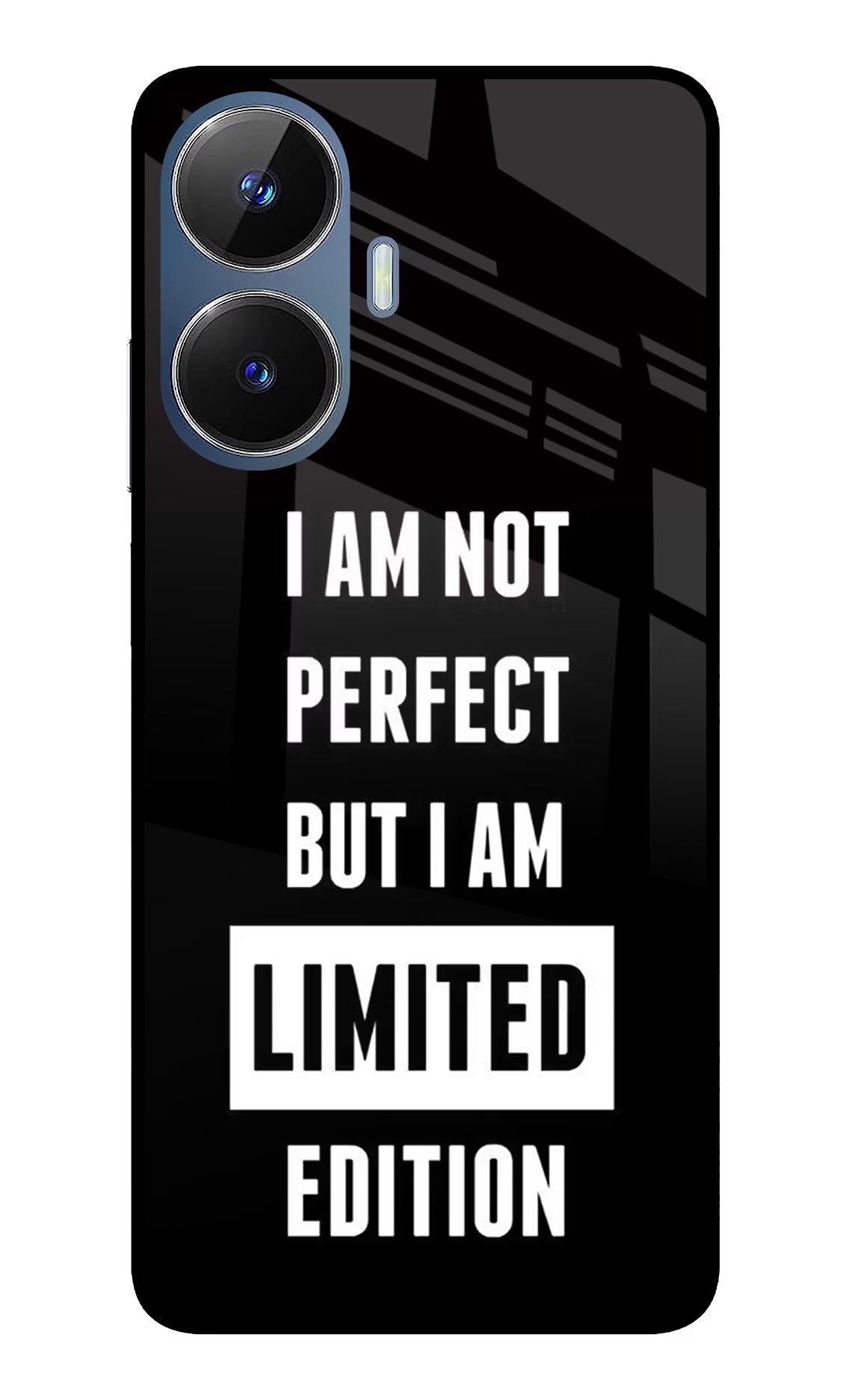 I Am Not Perfect But I Am Limited Edition Realme C55/N55 Glass Case - I Am Not Perfect But I Am Limited Edition Realme C55/N55 Glass Case I Am Not Perfect But I Am Limited Edition Realme C55/N55 Glass Case