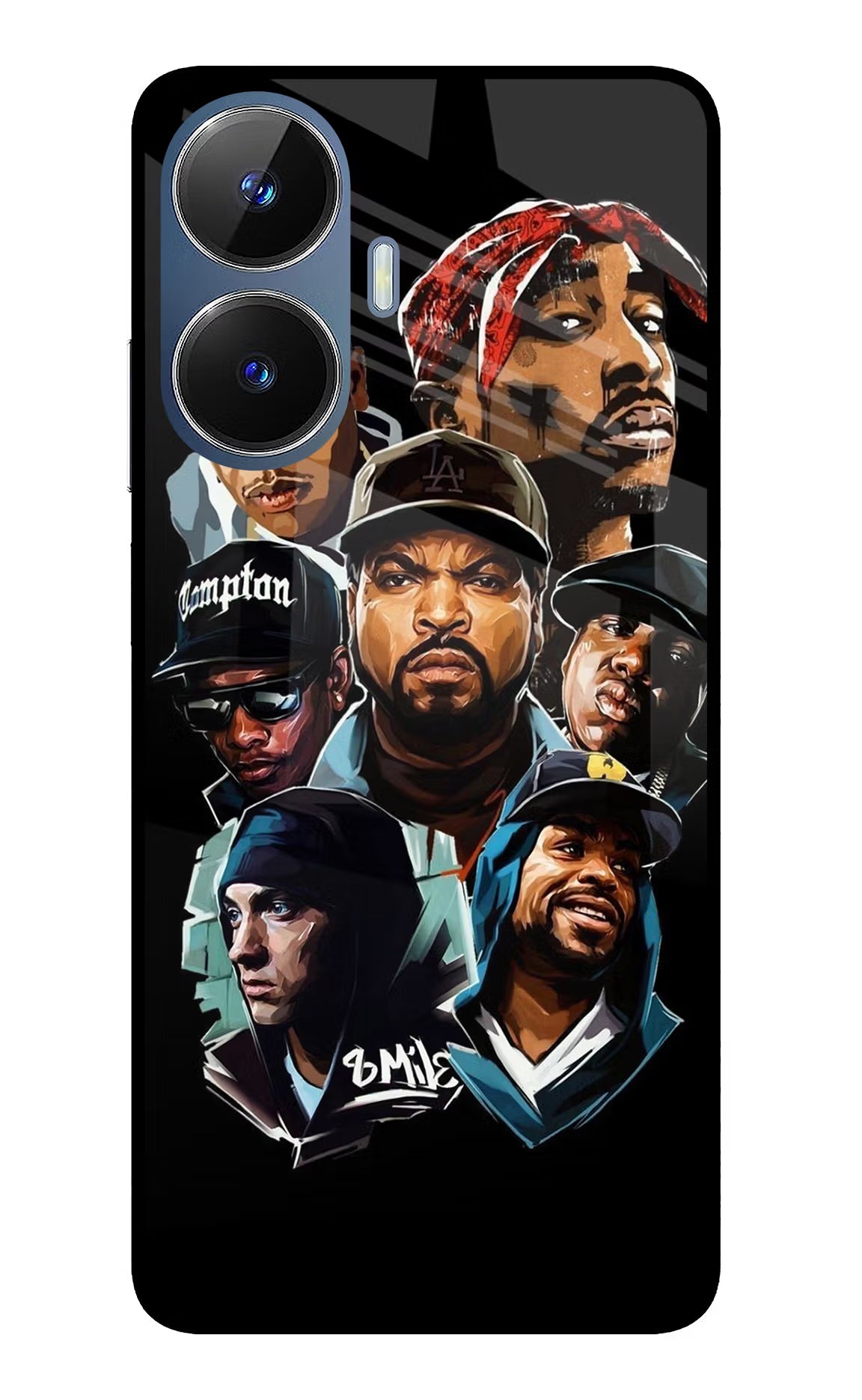 Rappers Realme C55/N55 Glass Case - Rappers Realme C55/N55 Glass Case Rappers Realme C55/N55 Glass Case