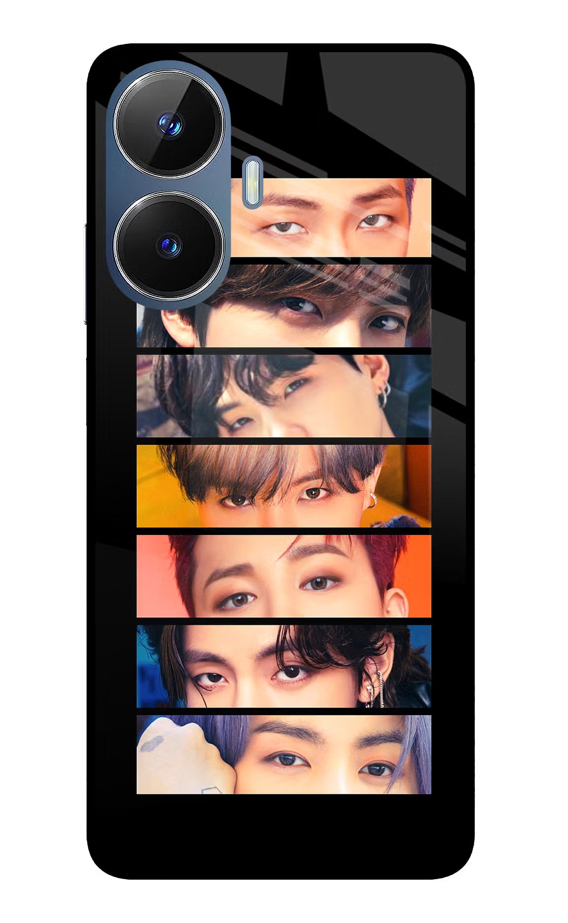 BTS Eyes Realme C55/N55 Glass Case - BTS Eyes Realme C55/N55 Glass Case BTS Eyes Realme C55/N55 Glass Case