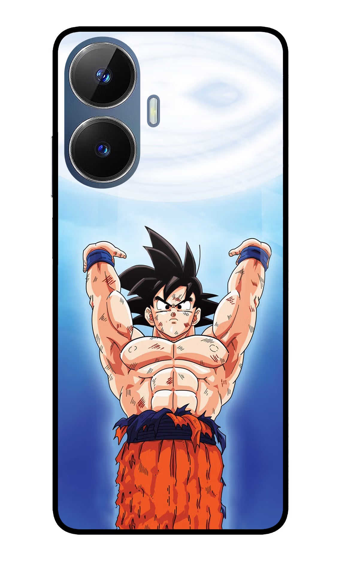 Goku Power Realme C55/N55 Glass Case - Goku Power Realme C55/N55 Glass Case Goku Power Realme C55/N55 Glass Case
