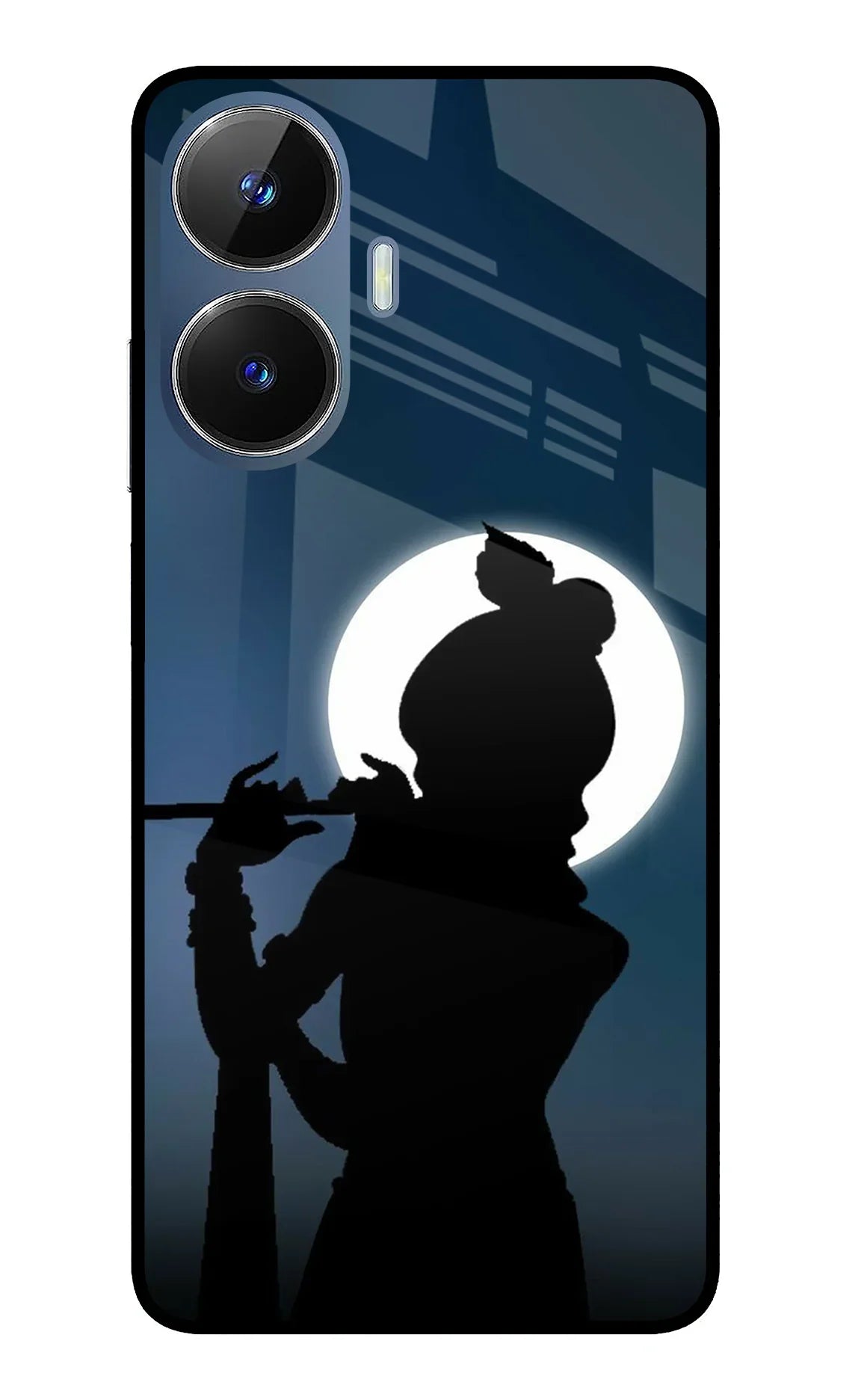 Shri Krishna Silhouette Realme C55/N55 Glass Case - Shri Krishna Silhouette Realme C55/N55 Glass Case Shri Krishna Silhouette Realme C55/N55 Glass Case