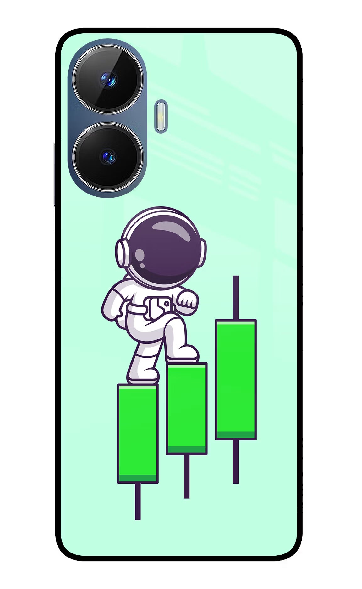 Astronaut Trader Realme C55/N55 Glass Case - Astronaut Trader Realme C55/N55 Glass Case Astronaut Trader Realme C55/N55 Glass Case