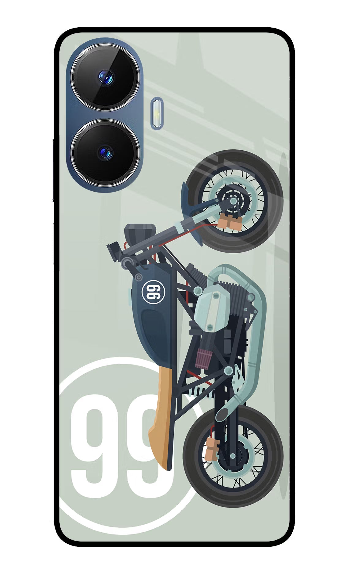 Classic Cafe Racer 99 Realme C55/N55 Glass Case - Classic Cafe Racer 99 Realme C55/N55 Glass Case Classic Cafe Racer 99 Realme C55/N55 Glass Case