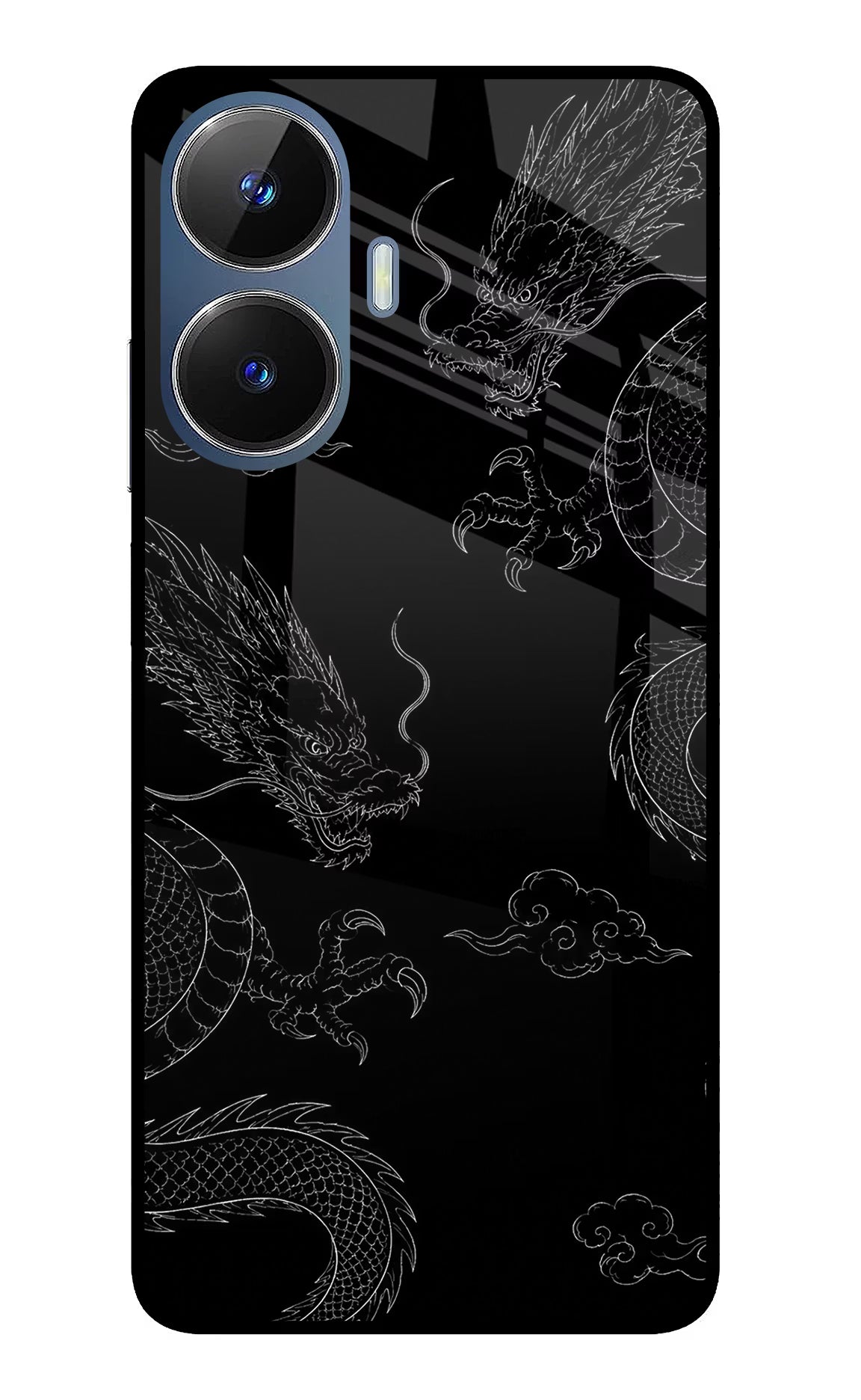 Twin Dragons Realme C55/N55 Glass Case - Twin Dragons Realme C55/N55 Glass Case Twin Dragons Realme C55/N55 Glass Case