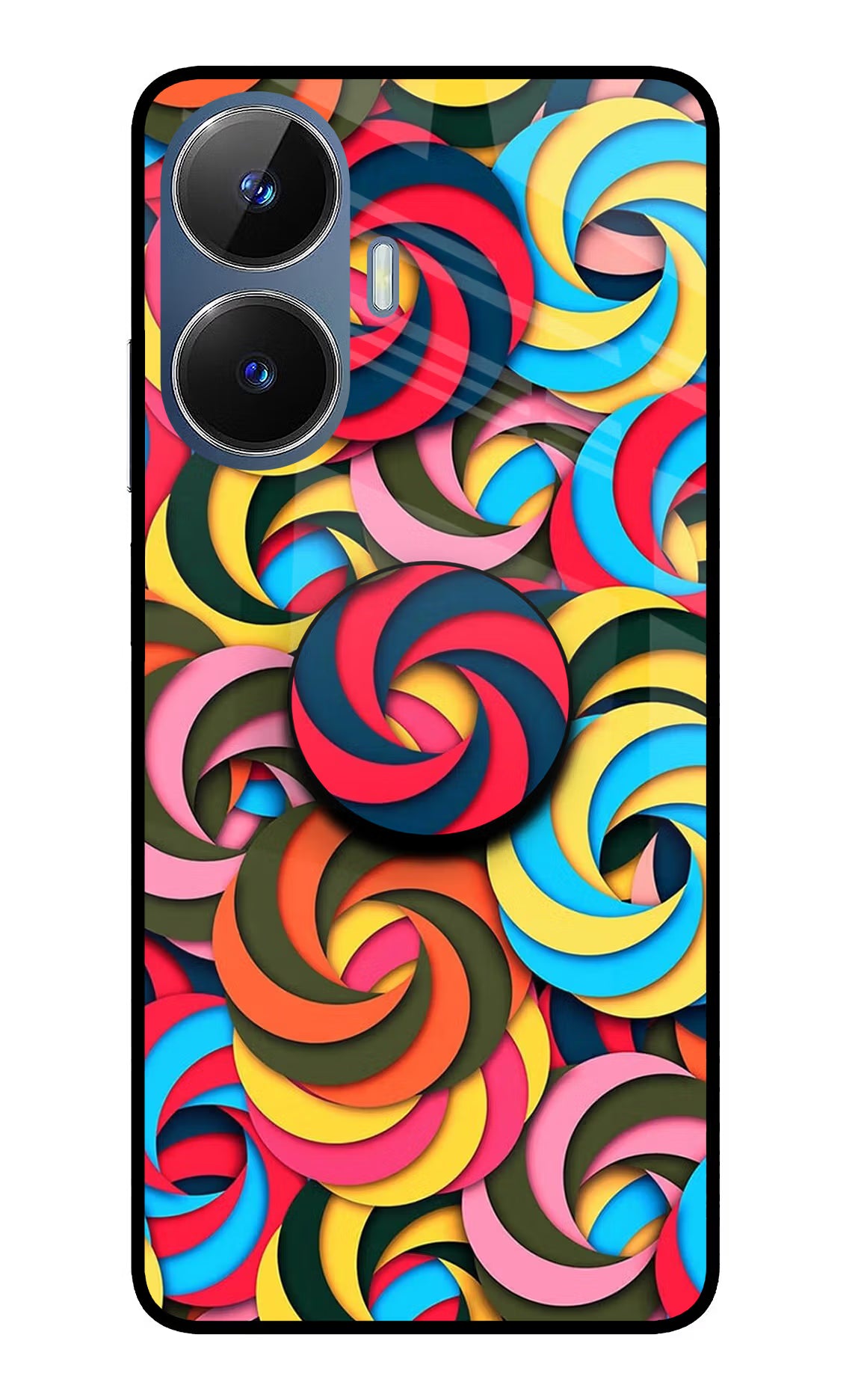 Spiral Pattern Realme C55/N55 Glass Case - Spiral Pattern Realme C55/N55 Glass Case Spiral Pattern Realme C55/N55 Glass Case
