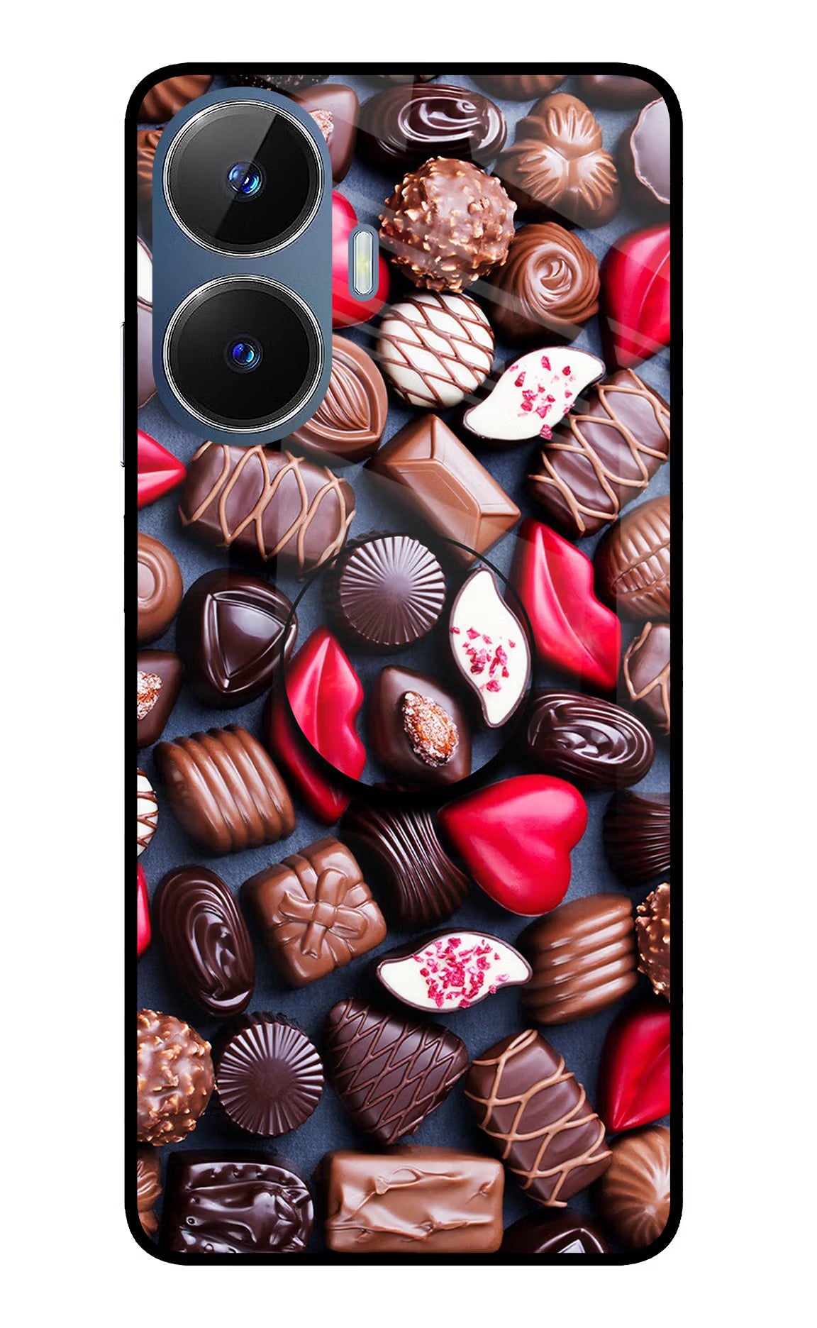 Chocolates Realme C55/N55 Glass Case - Chocolates Realme C55/N55 Glass Case Chocolates Realme C55/N55 Glass Case