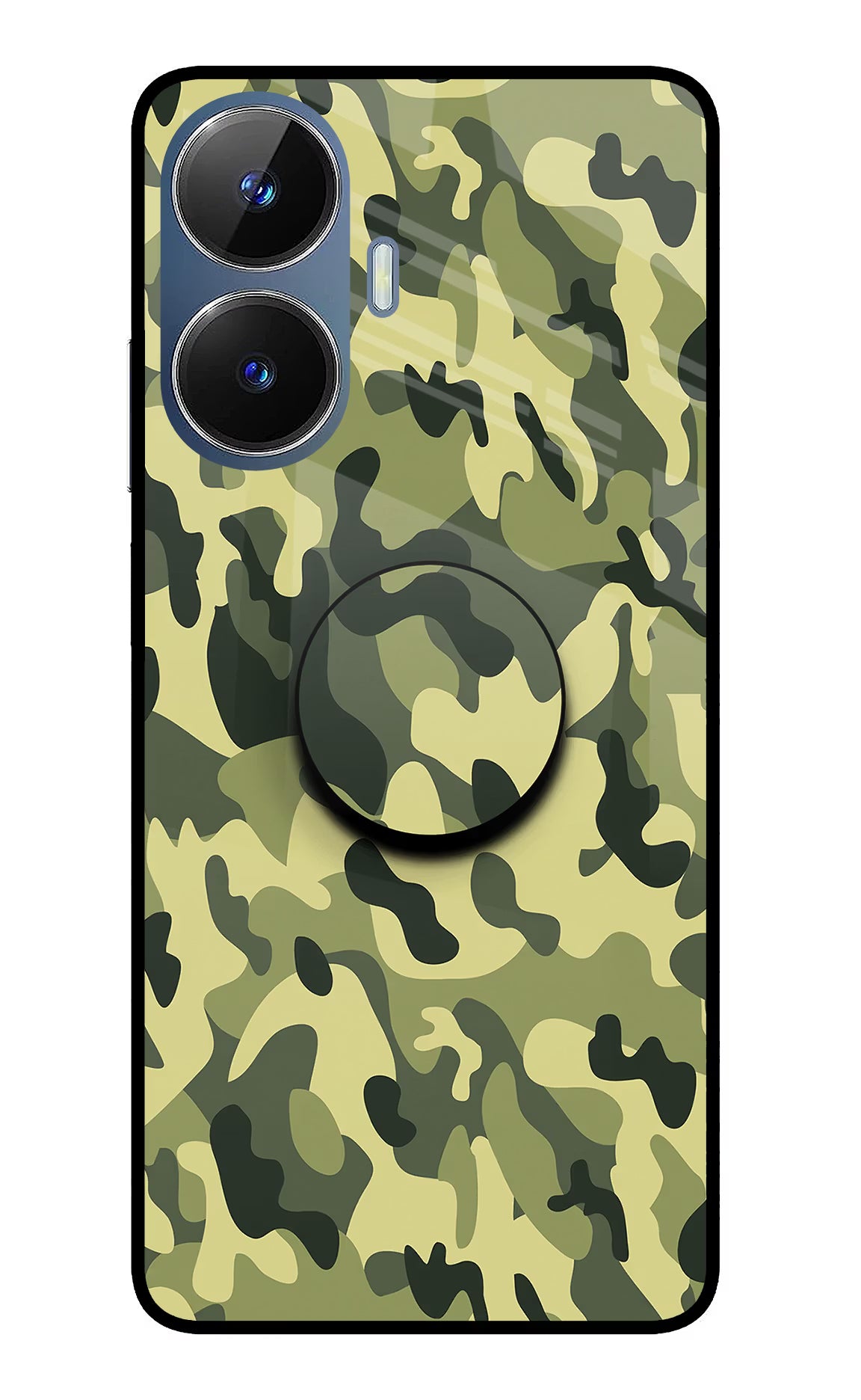 Camouflage Realme C55/N55 Glass Case - Camouflage Realme C55/N55 Glass Case Camouflage Realme C55/N55 Glass Case