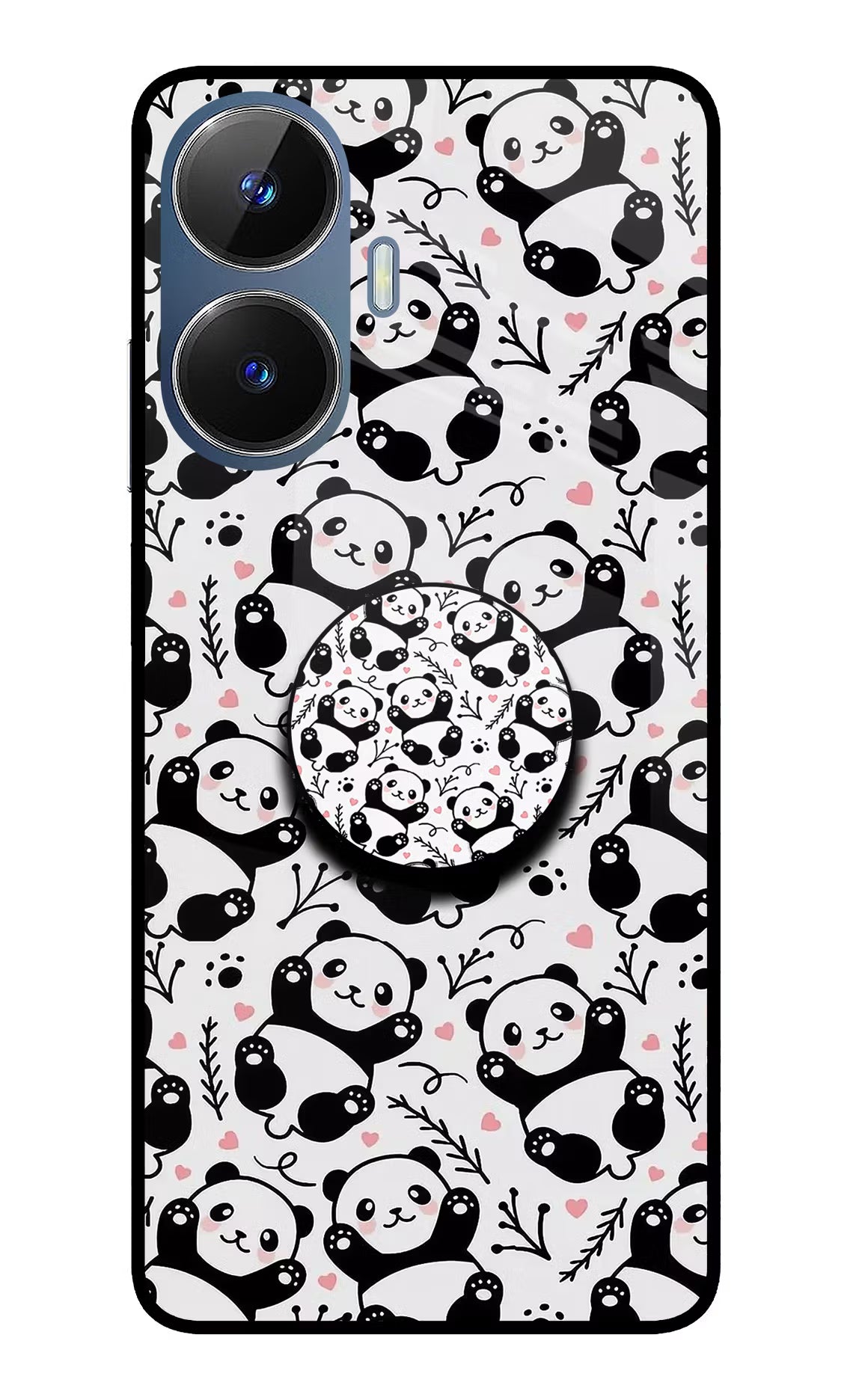 Cute Panda Realme C55/N55 Glass Case - Cute Panda Realme C55/N55 Glass Case Cute Panda Realme C55/N55 Glass Case