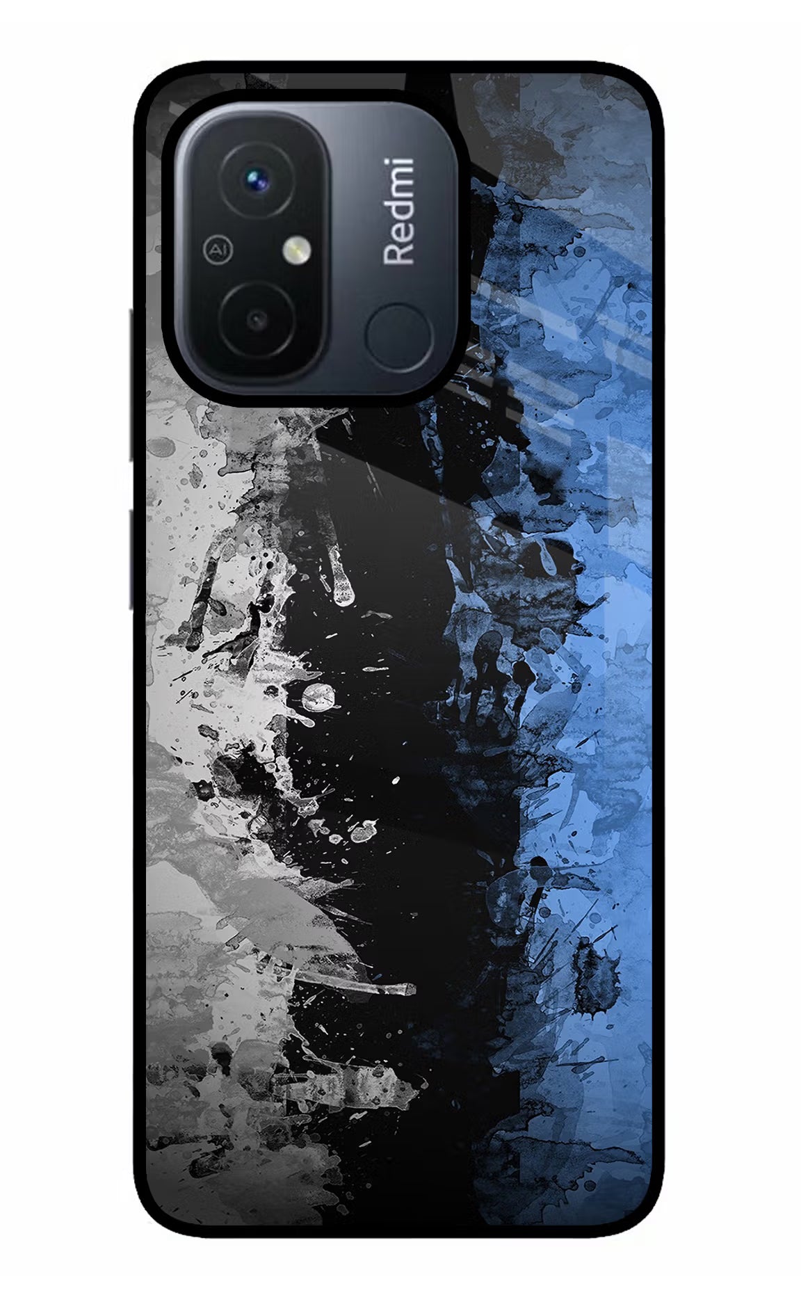 Artistic Design Redmi 12C Glass Case Back Cover by Casekaro